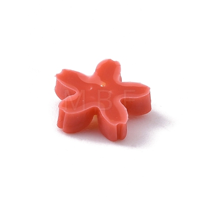 Flower Opaque Resin Cabochons LS-FIND-WH0034-98E-1