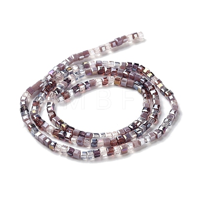 Gradient Color Electroplate Glass Bead Strands GLAA-E042-05-B10-1