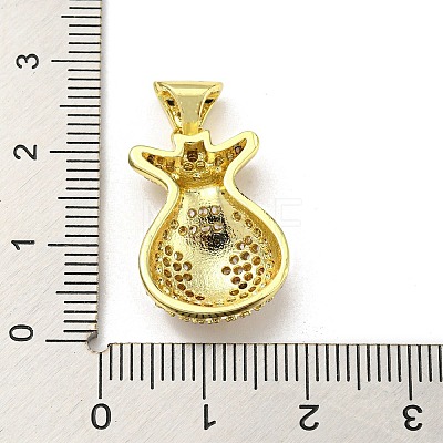 Brass Micro Pave Cubic Zirconia Pendants FIND-Z023-19G-1