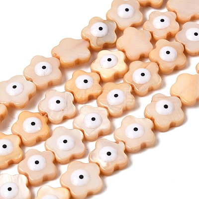 Dyed Natural Freshwater Shell Beads Strands SHEL-A006-03B-1