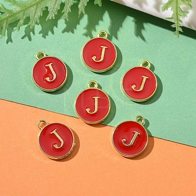 Golden Plated Alloy Enamel Charms X-ENAM-S118-03J-1