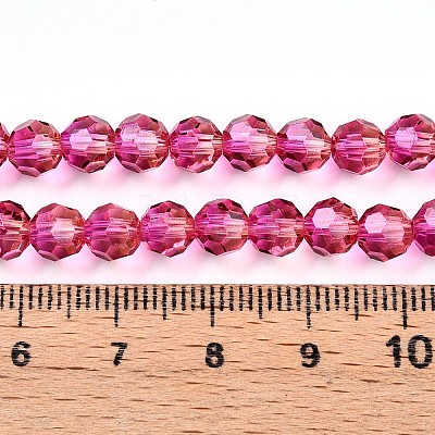 Baking Paint Transparent Glass Beads Strands DGLA-A035-T6mm-A03-1