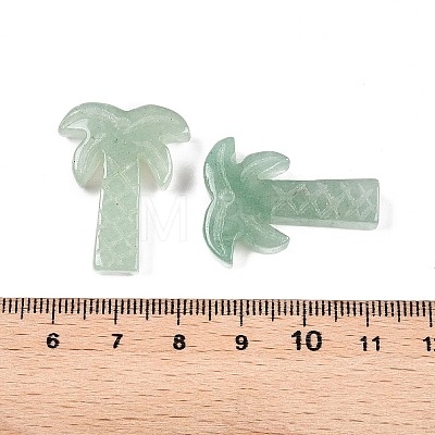 Natural Green Aventurine Coconut Tree Pendants G-N342-02H-1