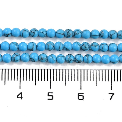 Synthetic Turquoise Beads Strands G-U004-02J-1