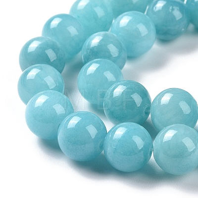 Natural Mashan Jade Round Beads Strands G-D263-8mm-XS28-1