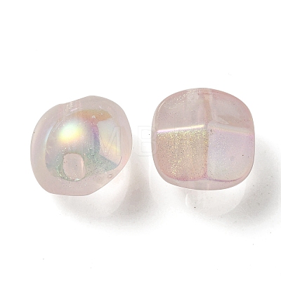 UV Plating Luminous Transparent Acrylic Beads OACR-P010-01C-1