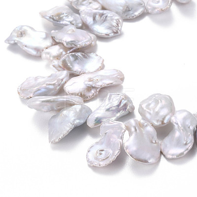 Natural Keshi Pearl Beads Strands PEAR-S020-B03-1