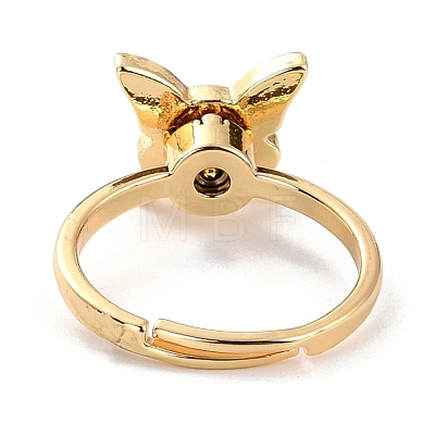 Butterfly Fidget Ring for Anxiety Stress Relief RJEW-P024-01B-1