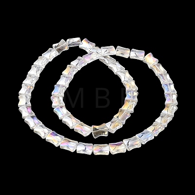 Transparent Electroplate Glass Beads Strands EGLA-H103-AB01-1