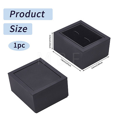 Plastic Overturn Cufflink Storage Boxes CON-WH0095-227-1