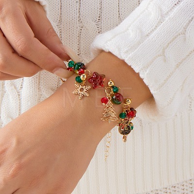 Christmas Alloy Beads Charm Bracelets FS-WGF0FCC-01-1