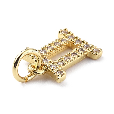 Brass Micro Pave Cubic Zirconia Charms ZIRC-F131-16G-11-1