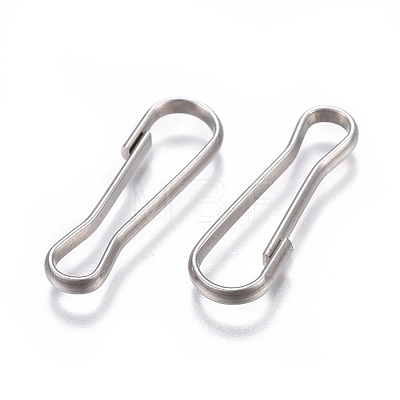 304 Stainless Steel Keychain Clasp Findings STAS-F041-45-B-1