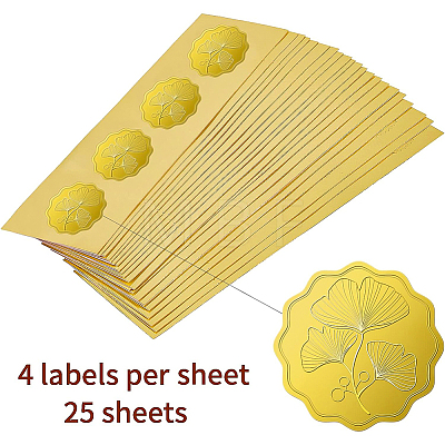 Self Adhesive Gold Foil Embossed Stickers DIY-WH0211-183-1