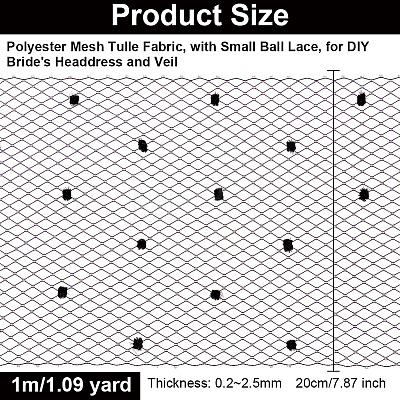 Polyester Mesh Tulle Fabric DIY-WH0449-17-1