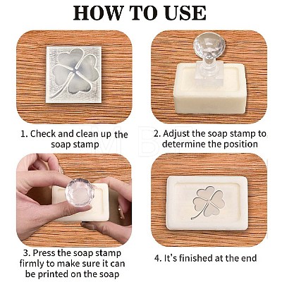 Clear Acrylic Soap Stamps DIY-WH0444-001-1
