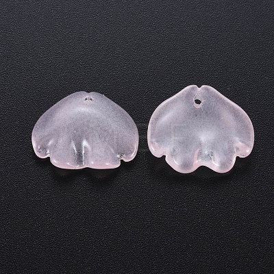 Transparent Baking Painted Glass Pendants DGLA-Q025-001-1