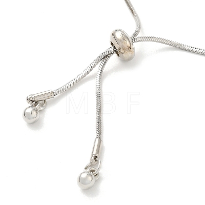 Brass Flat Snake Chains Lariat Necklaces NJEW-P289-13P-1