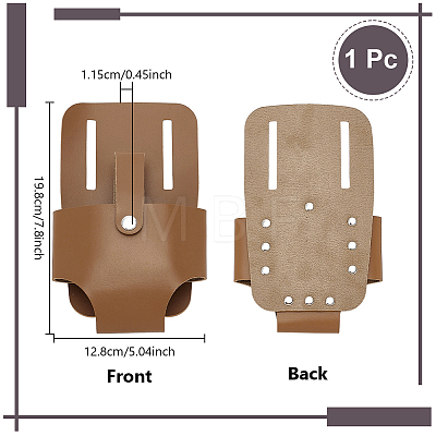 PU Leather Tape Measure Holder for Belt TOOL-WH0059-080B-1