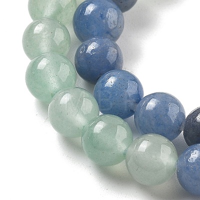 Natural Yellow/Green/Blue/Red Aventurine Beads Strands G-B095-A03-01-1