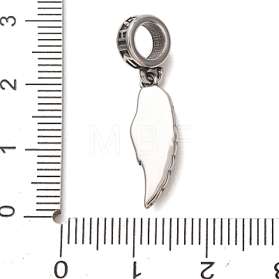 316 Surgical Stainless Steel & Rhinestone European Dangle Charms SA-CBA7555-16AS-03-1