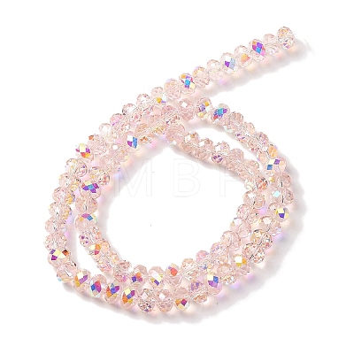 AB Color Plated Transparent Electroplate Beads Strands EGLA-H104-06B-1