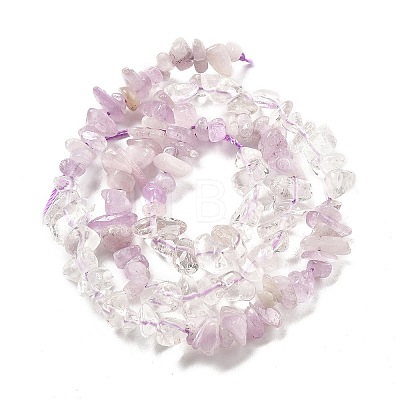 Natural Quartz Crystal & Kunzite Beads Strands G-L610-A25-01-1