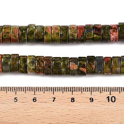 Natural Unakite Beads Strands G-T138-51-1