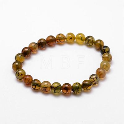 Natural & Synthetic Gemstone Beaded Stretch Bracelets BJEW-K127-01-M-1