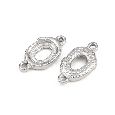 304 Stainless Steel Connector Cabochon Settings STAS-L303-29P-1