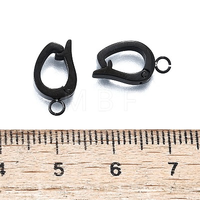 304 Stainless Steel Fold Over Clasps STAS-H233-05EB-1