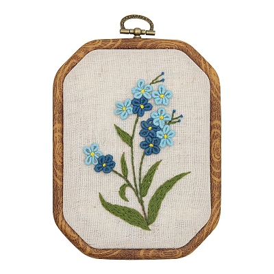 DIY Flower Pattern Embroidery Starter Kit PW-WG37216-12-1