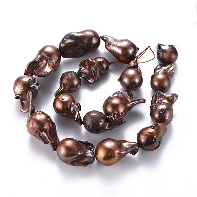 Natural Baroque Pearl Keshi Pearl Beads Strands PEAR-S021-195-1