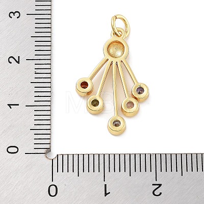 Rack Plating Brass Micro Pave Cubic Zirconia Pendants KK-Z071-74G-02-1