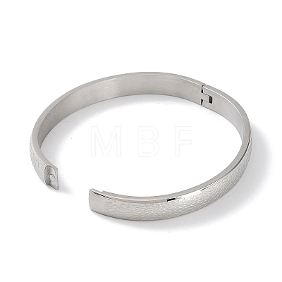 304 Stainless Steel Textured Bangles BJEW-F464-13P-1
