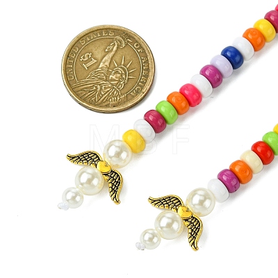 Acrylic Beads & Alloy Bookmark AJEW-JK00357-02-1