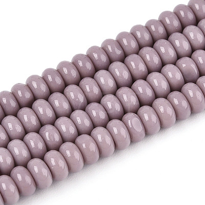 Opaque Spray Painted Glass Beads GLAA-ZX008-4mm-18S-1