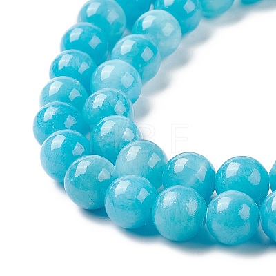 Natural Mashan Jade Round Beads Strands G-D263-10mm-XS20-1