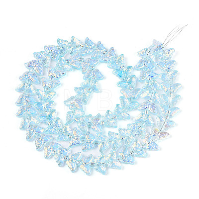 Transparency Electroplate Glass Beads Strands GLAA-T023-39A-06-1