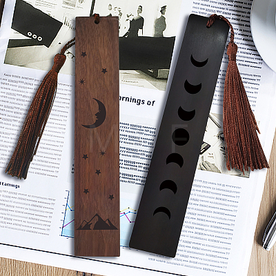 1 set Rosewood & African Blackwood Bookmarks Set AJEW-CP0001-78M-1