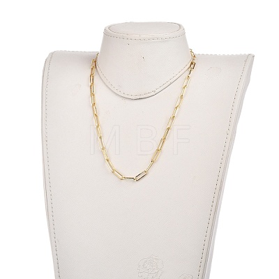 Brass Paperclip Chain Necklaces NJEW-JN02902-1