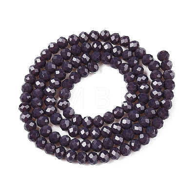 Opaque Solid Color Imitation Jade Glass Beads Strands LS-EGLA-A044-P4mm-D11-1