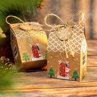 Christmas Theme Gift Sweets Paper Boxes CON-H014-01-1