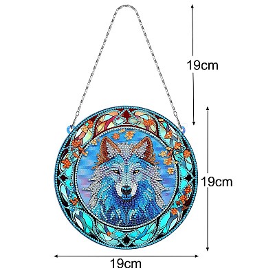 DIY Diamond Painting Hanging Pendants Decoraation Kits PW-WG8D040-02-1