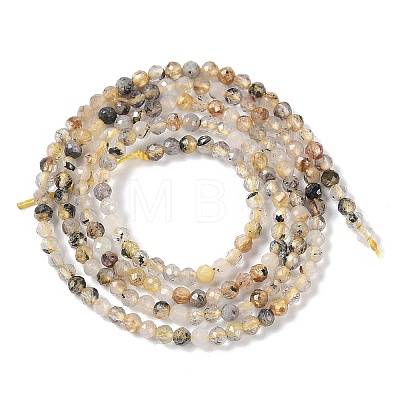 Natural Rutilated Quartz Beads Strands G-G139-A01-01-1