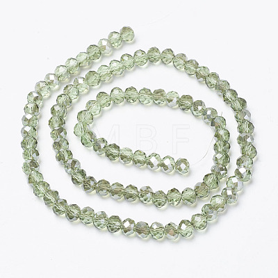 Electroplate Transparent Glass Beads Strands EGLA-A034-T3mm-E10-1