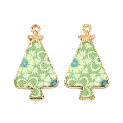 Christmas Theme Rack Plating Alloy Pendants FIND-M020-02G-1