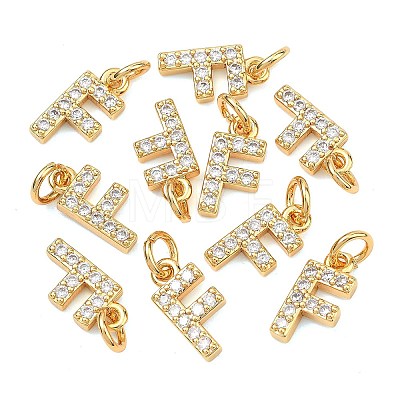 SHEGRACE Brass Micro Pave Clear Cubic Zirconia Pendants XGRQ29628-394G-F-1