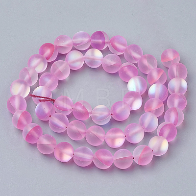Synthetic Moonstone Beads Strands G-S283-6mm-13-1