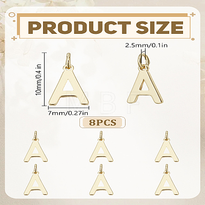 8Pcs Brass Charms KK-LP0001-85A-1